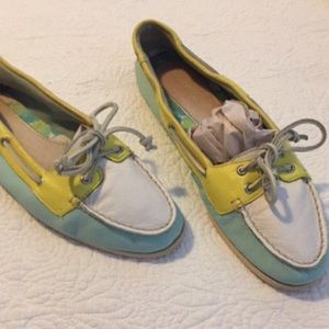 VGC Women’s Sperry Citron and Mint Green Sz 9.5